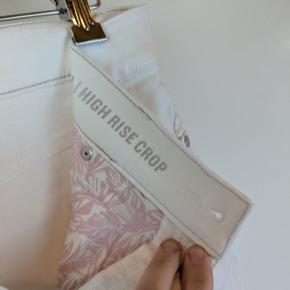 Tommy Bahama White Ellla Twill High Rise Crop Jeans, Sz 8/24 - Picture 3 of 6